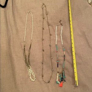 Lot of 3 long necklaces